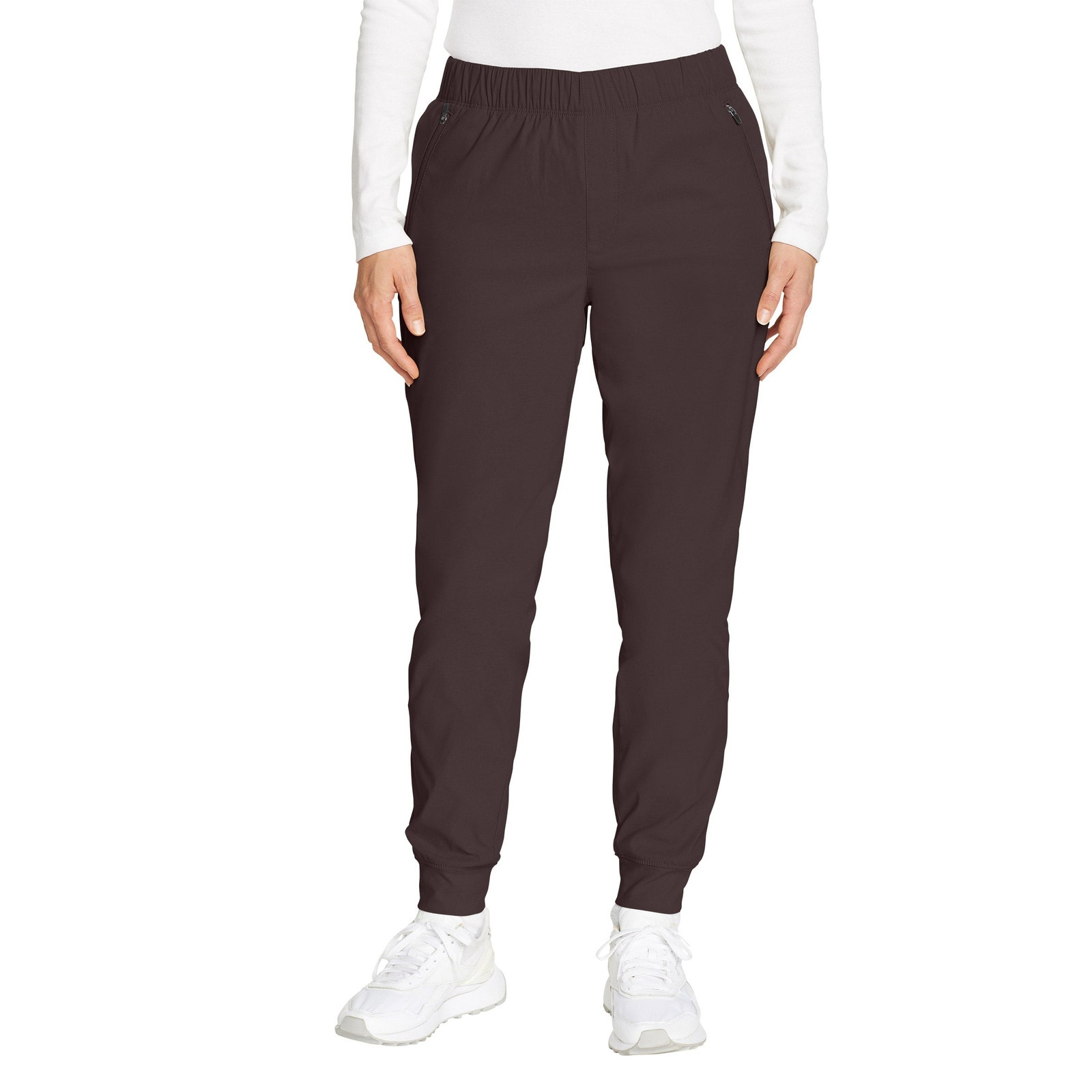 Eddie Bauer Women's Rainier Fleece Lined Jogger Pant Pull-On Brown Size 12 Nwt